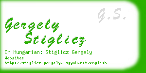 gergely stiglicz business card